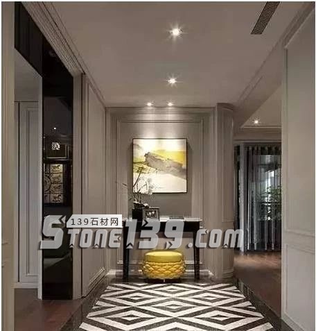 黑與白，經(jīng)典的石材拼接藝術(shù)